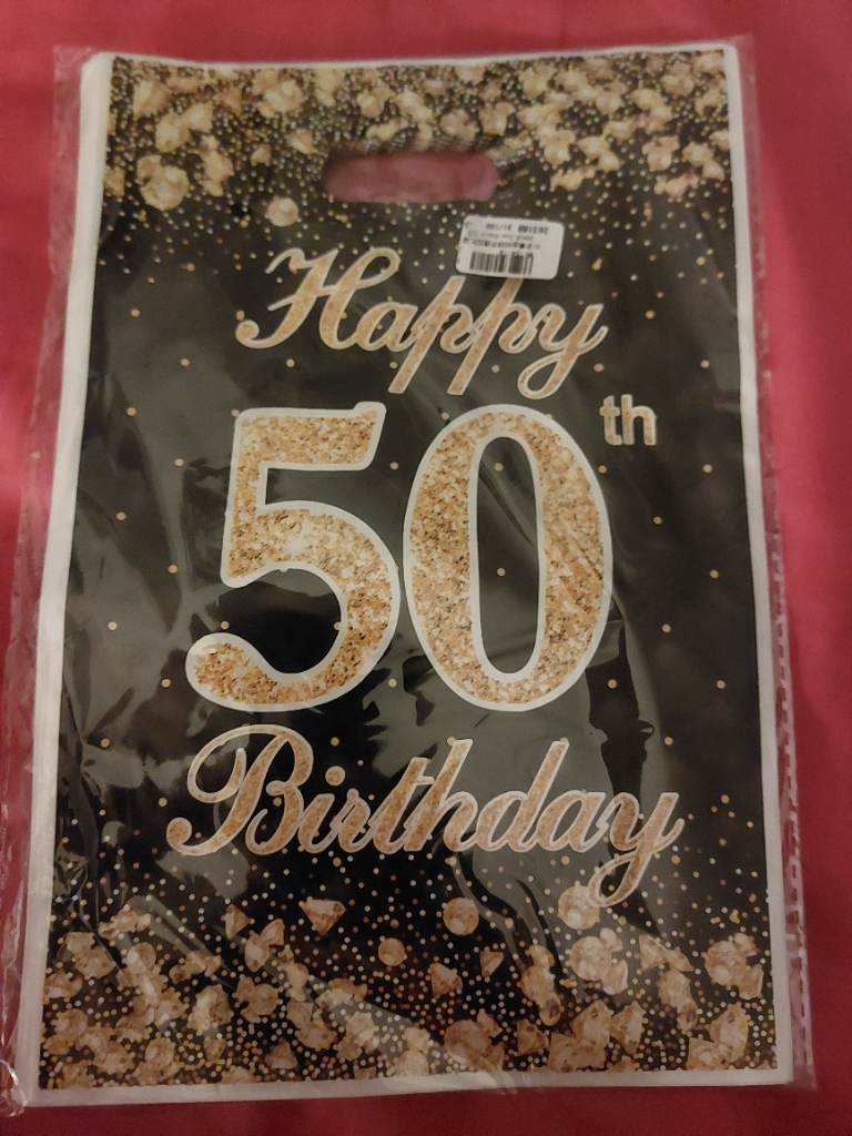 Happy 50th birthday party loot bags gift bags