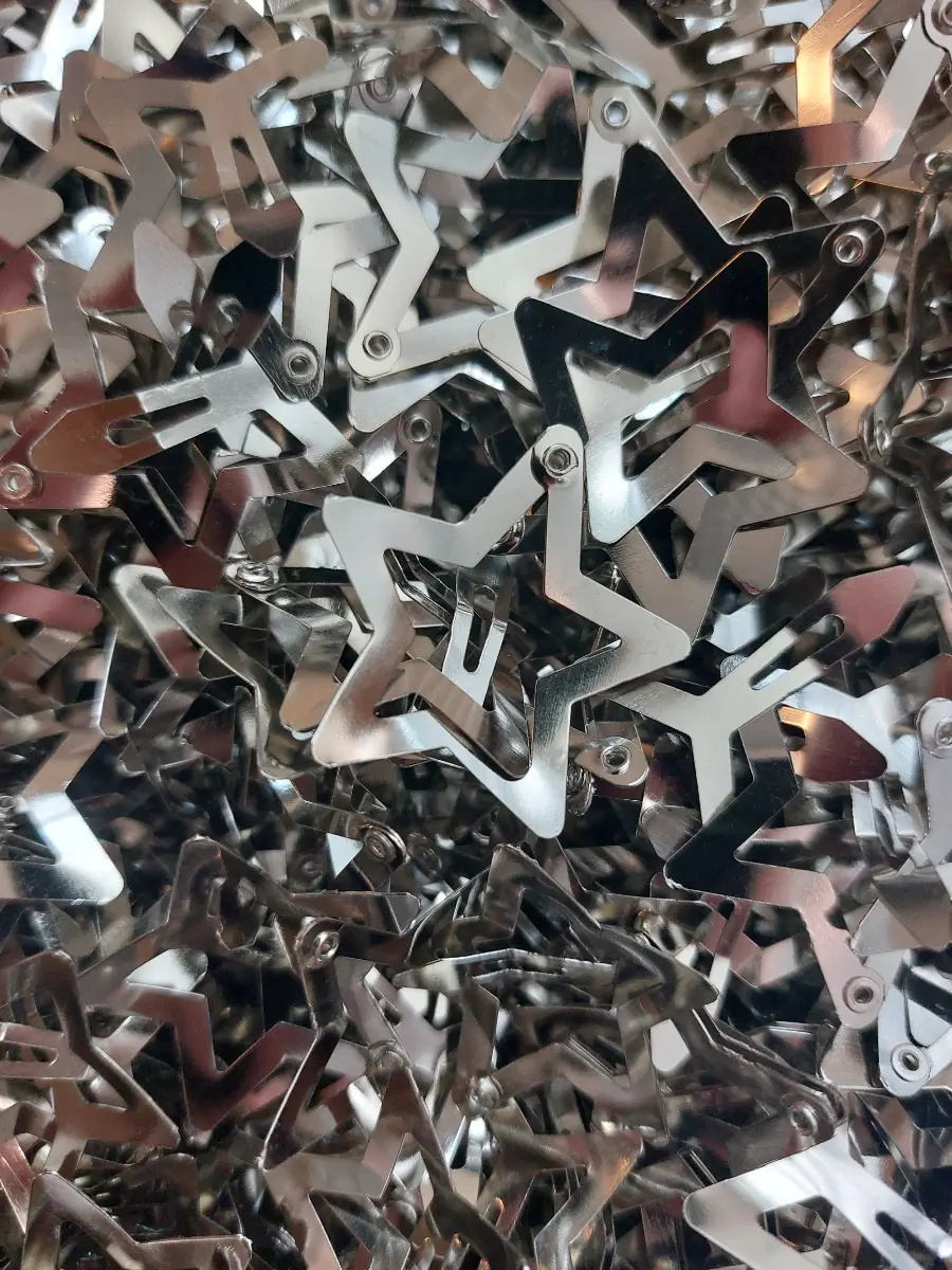 50 silver star hair clips hair accesories