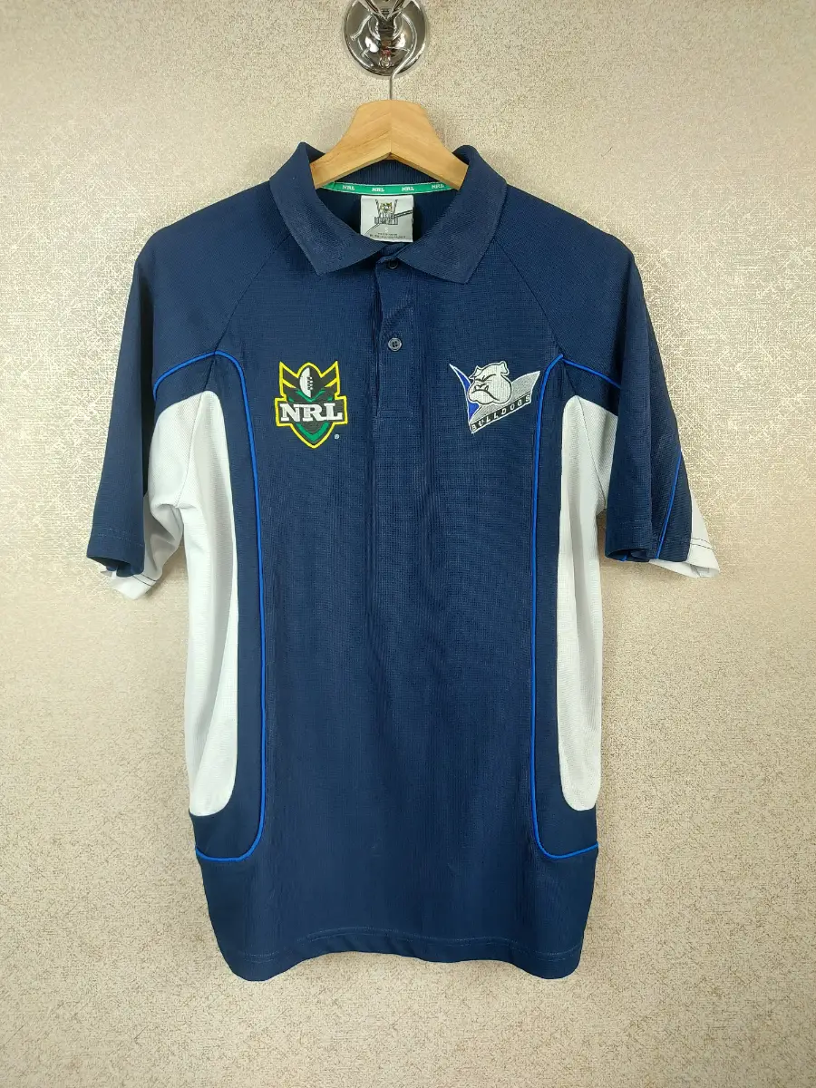 Vintage 2004 Canterbury Bulldogs NRL Rugby League Training Polo Shirt Mens Small