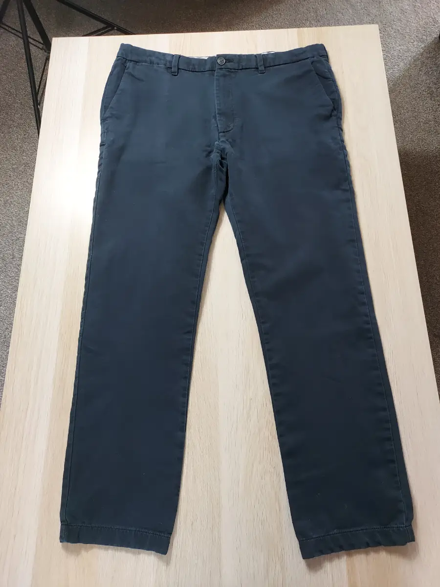 M&S Autograph Men's Black Chino Trousers Slim Fit W38 L31 Italian Woven Fabric