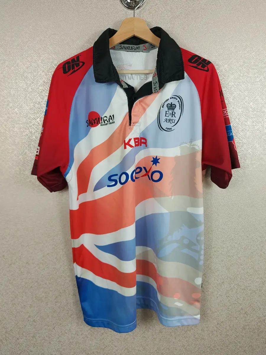 British Army Rugby Shirt Jersey 2014 2015 Samurai Union Jack Team Amey Men Large