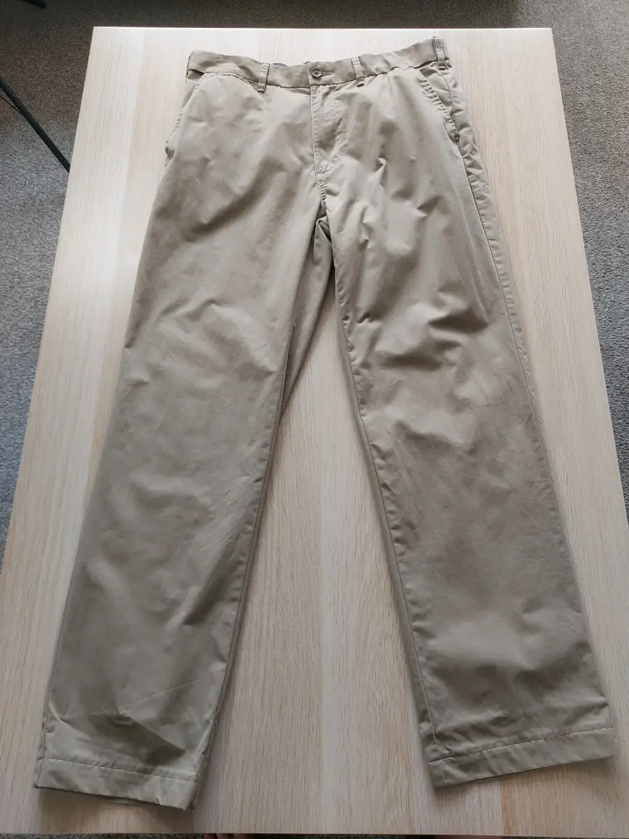 M&S Collection Stormwear Men's Chino Trousers Beige Khaki Pants Size W34 L33 VGC