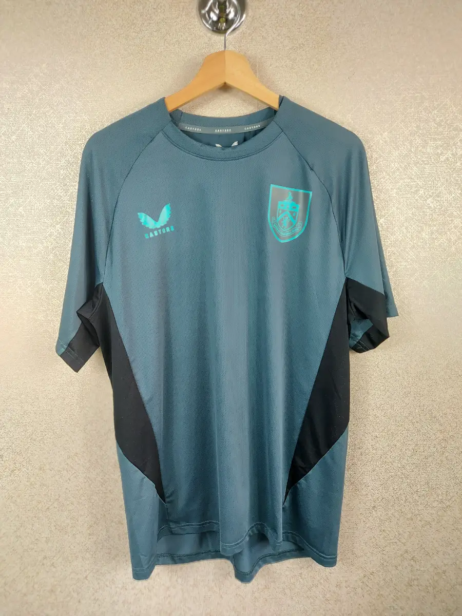 Burnley FC Training Shirt Large Mens 2024-25 Castore Grey Teal Football Top L