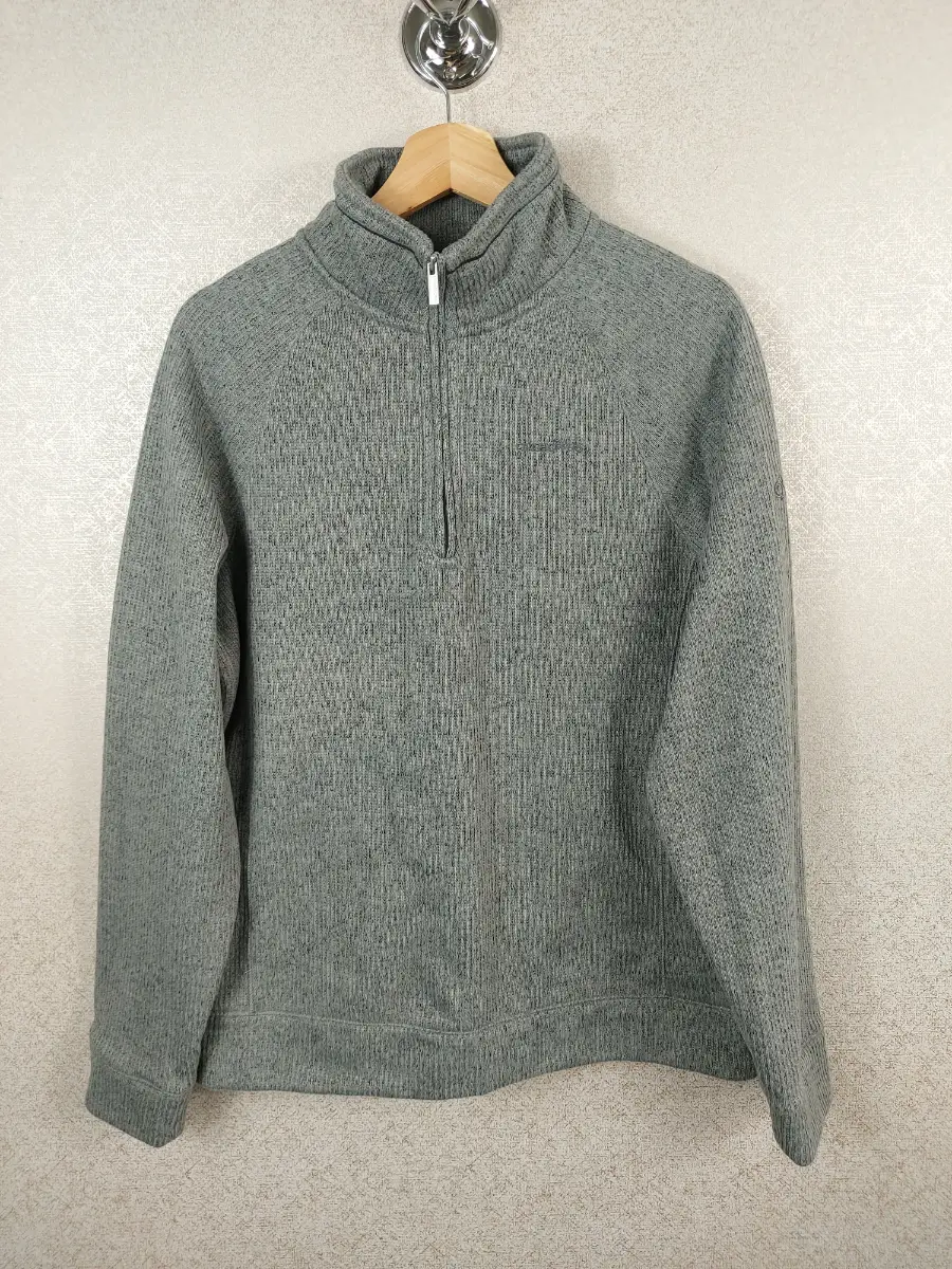 Craghoppers Men's Norton Half Zip Fleece Medium Grey Ribbed Knit Jumper VGC