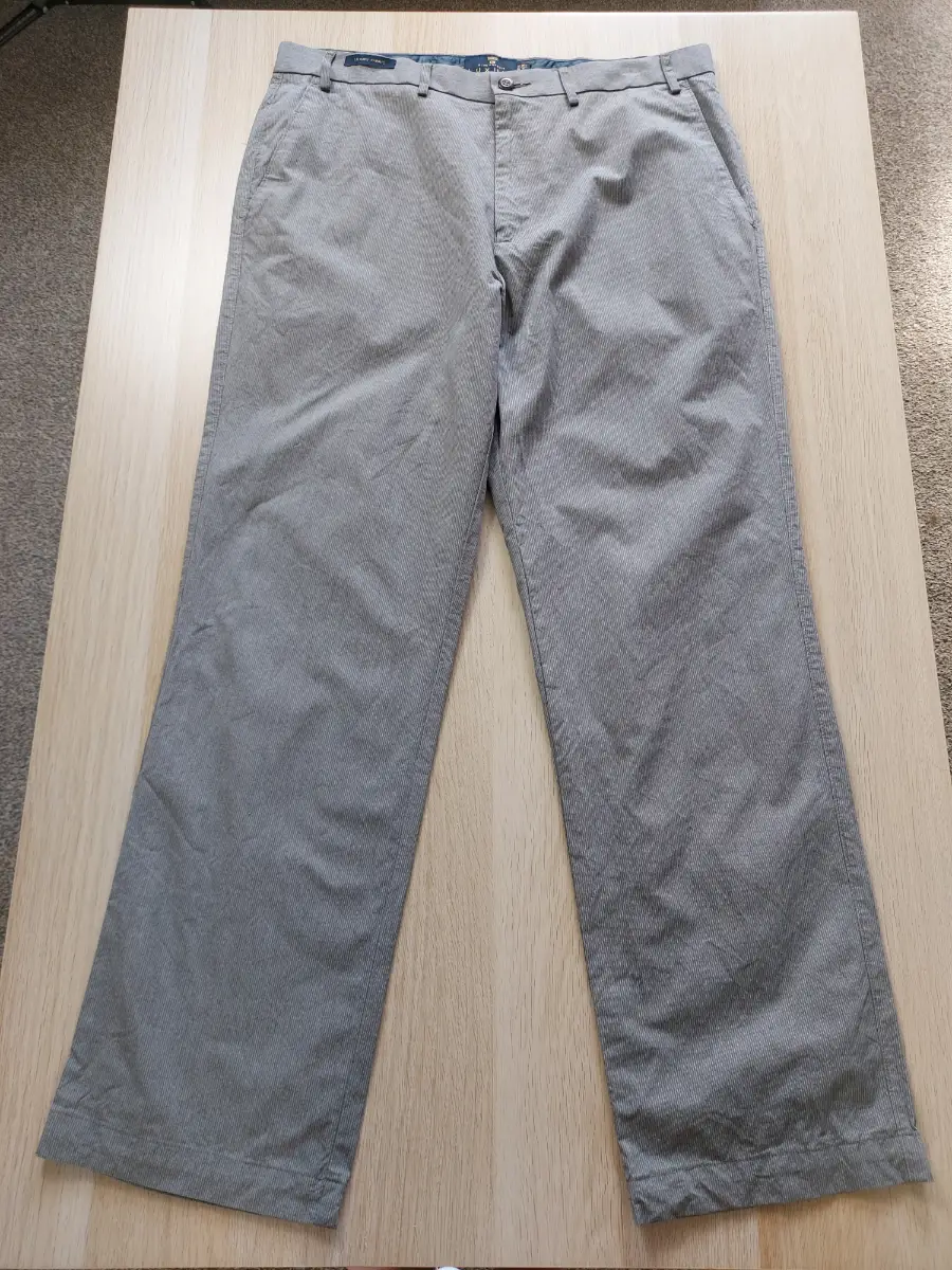 M&S Blue Harbour Luxury Mens Trousers 36W 31L Grey Flat Front Smart Chinos Pants