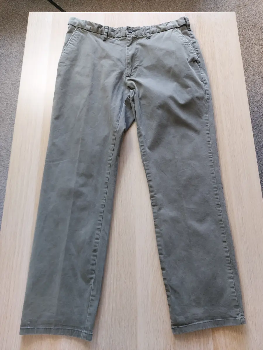 M&S Mens Grey Chino Trousers W36 L31 Charcoal Regular Fit Smart Casual Pants