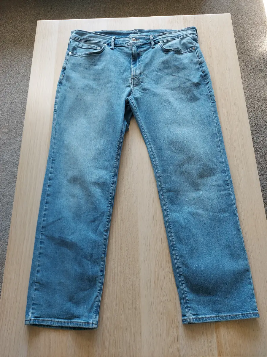 M&S 1884 Men's Jeans W38 L29 Light Blue Denim Straight Fit Marks And Spencer GC