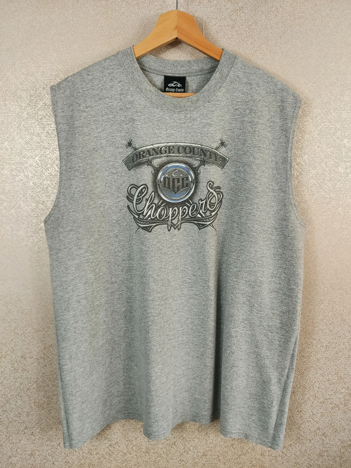 Vintage Orange County Choppers XL Y2K Biker Muscle Tank Top 2-sided Graphic Tee
