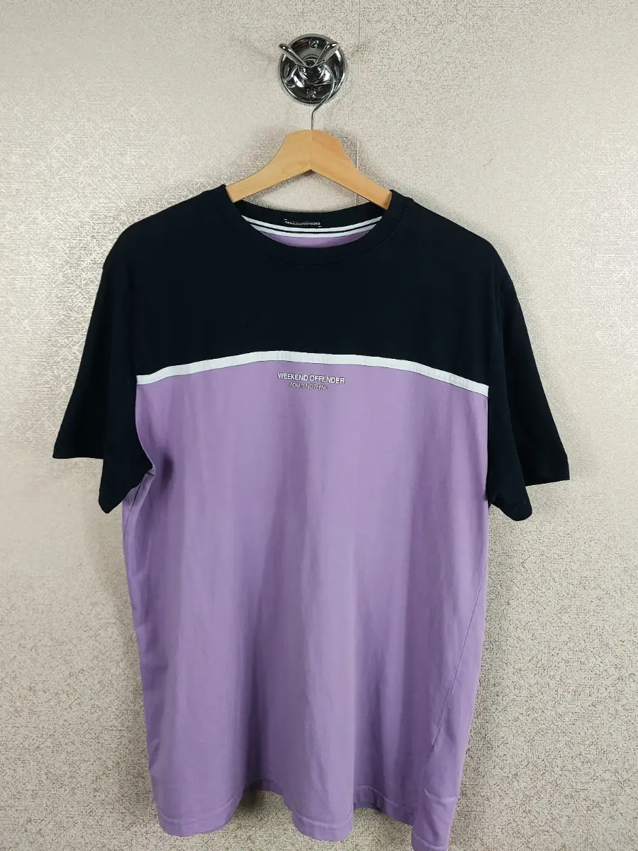 Weekend Offender Studio 54 T Shirt Mens L Large Purple Navy Blue Tech Streetwear