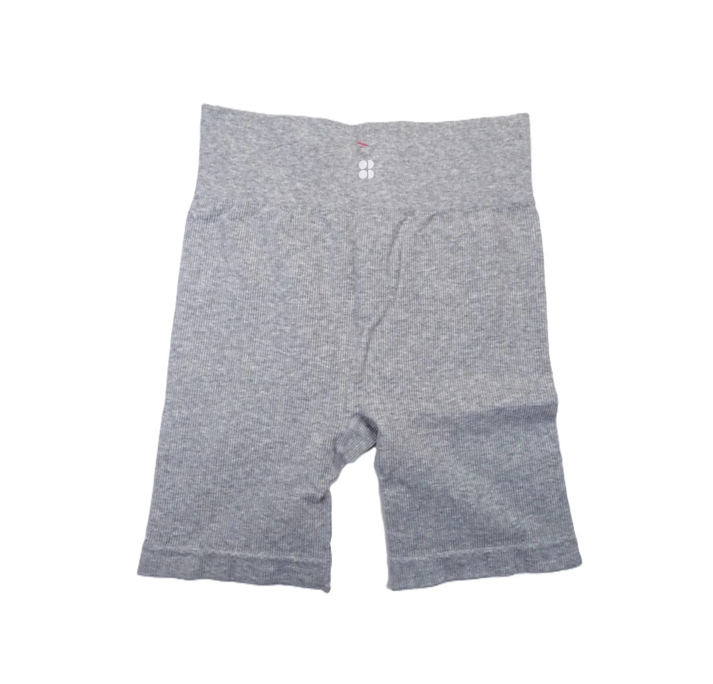 Sweaty Betty Size S UK 10 Sunrays Seamless Cycle Shorts Light Grey Marl Ribbed Cotton Biker 6" Leg