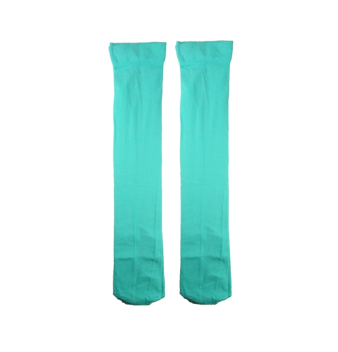 1 Pair of Turquoise Green Knee Highs Pop Socks 60 Denier Opaque Short Tights Boho Lagenlook