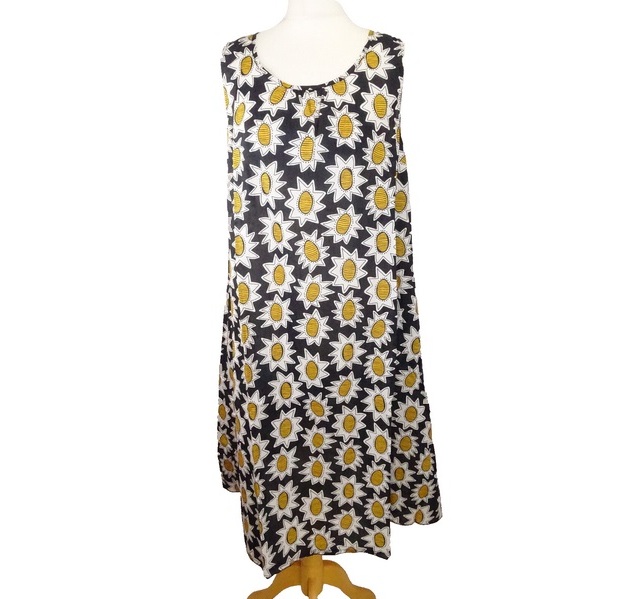 Gudrun Sjoden Size L UK 16-18 Afrodite Afronista Dress Star Print Long Tunic: 44" Bust