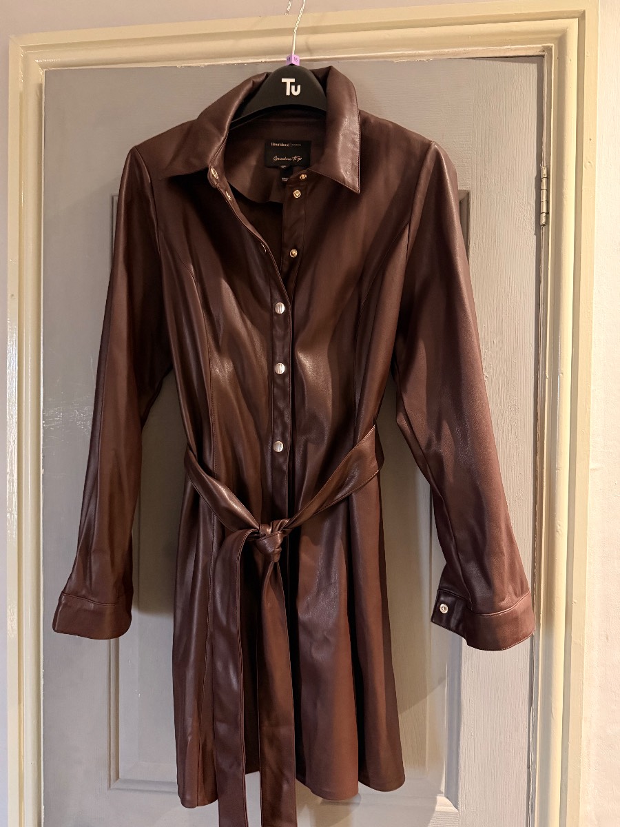 River island faux leather dress