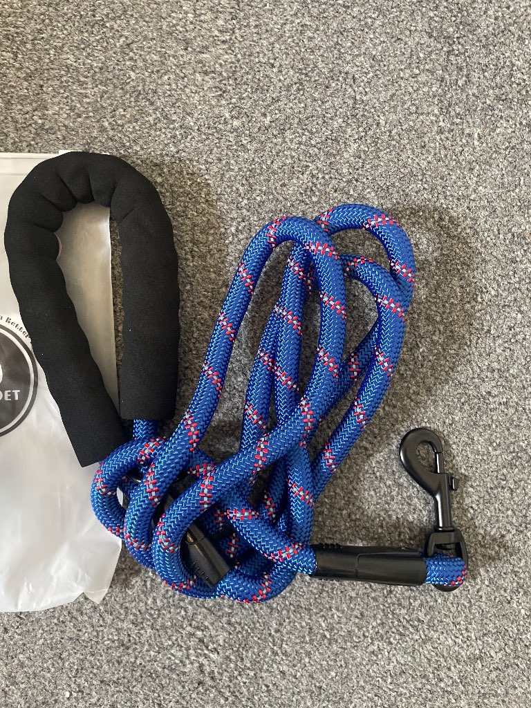 Padded handle rope dog lead - New