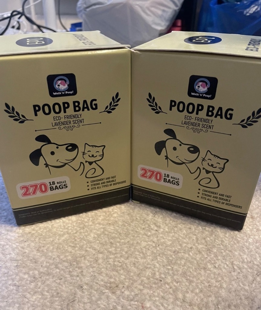 Compostable pet poop bags - x2 boxes - 540 bags