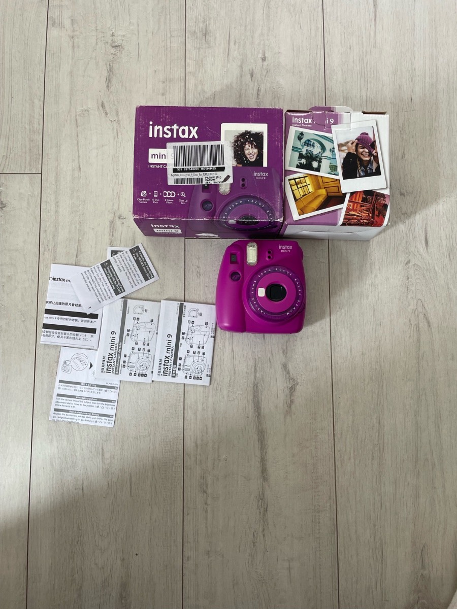 Fujifilm Instax Mini 9 Instant Camera Clear Purple Fully Working Limited Edition