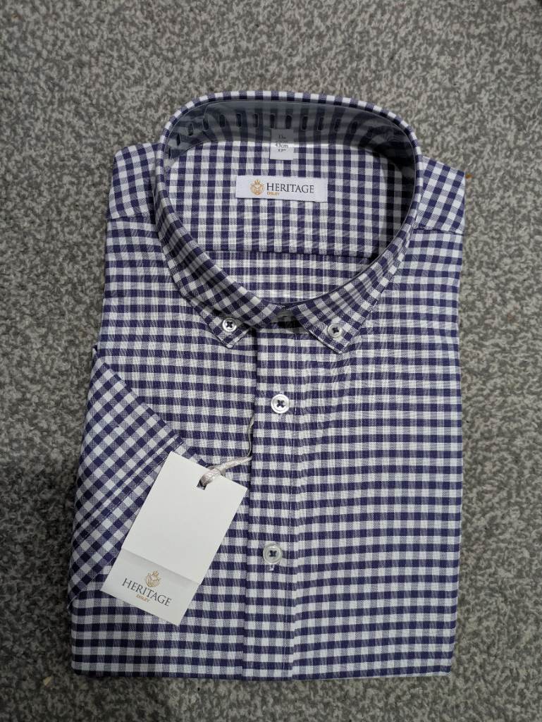 Disley Heritage Baltimore checked shirt 17 inches
