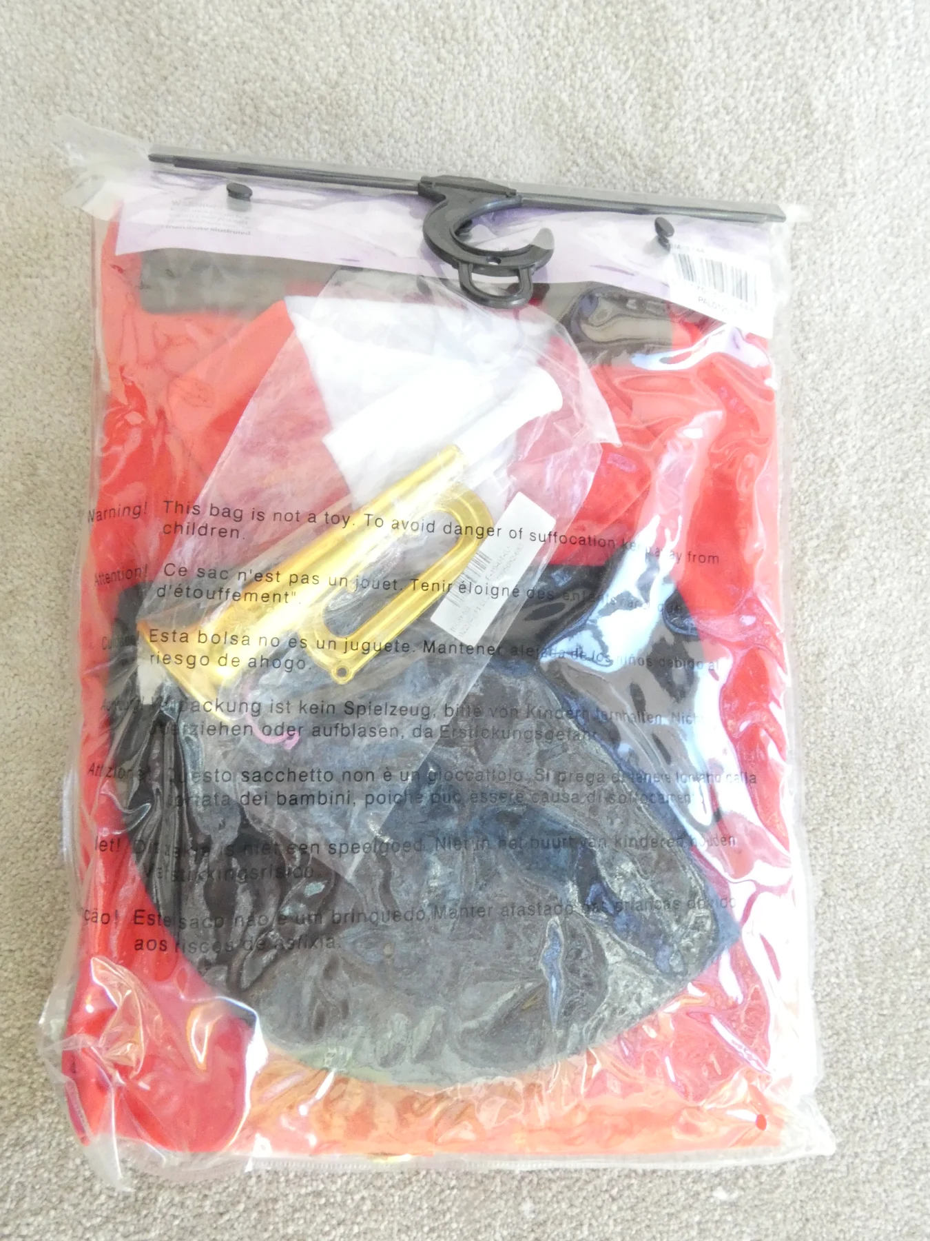 Men's hunting fancy dress outfit with horn size one fits most
