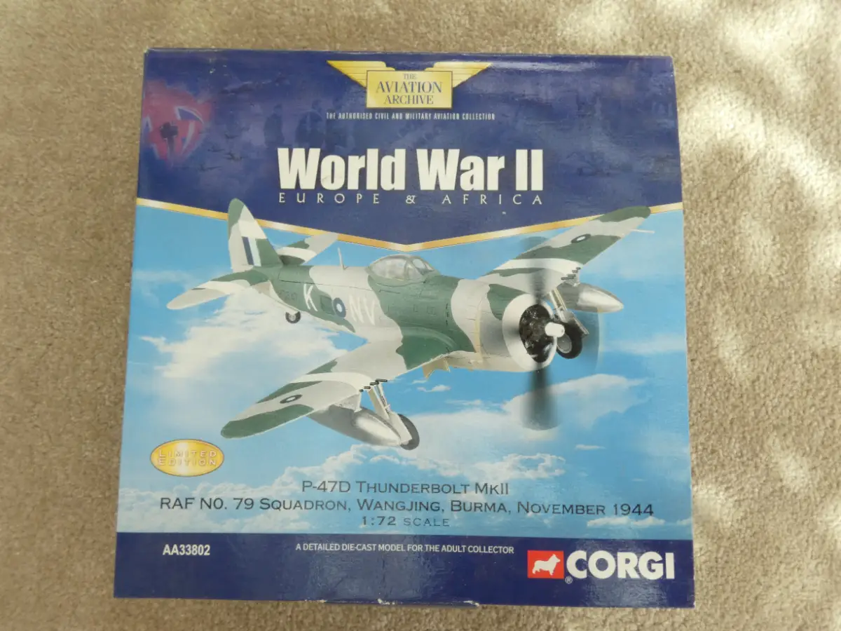 Corgi AA33802 P-47D Thunderbolt MkII RAF No. 79 Squadron Wangjing, Burma Nov
