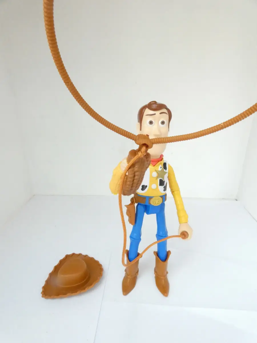 Disney Woody Pixar Toy Story Launching Lasso Woody 10" Figure Fully Working