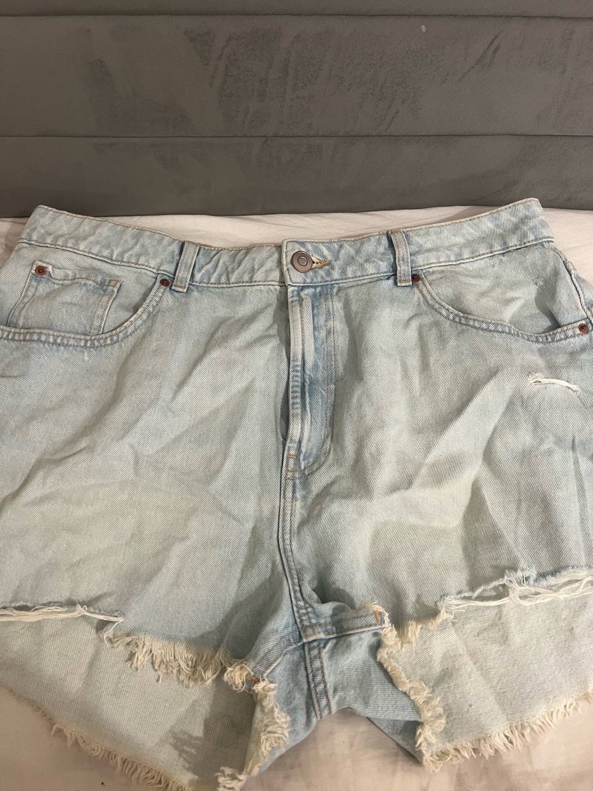 Primark light denim shorts