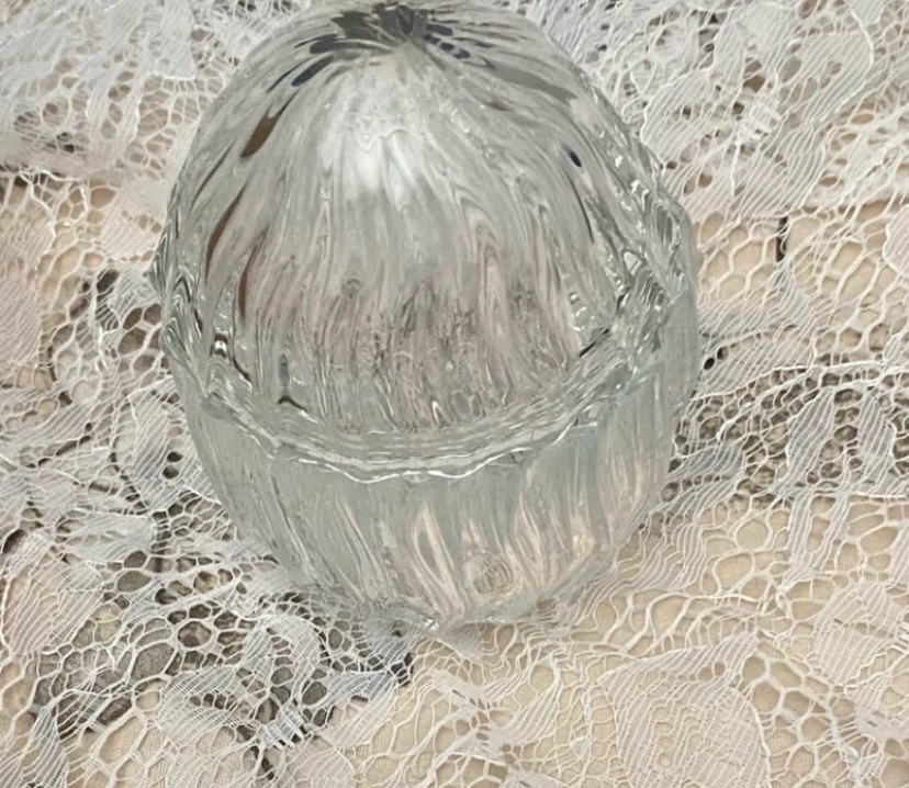 Glass egg jar new