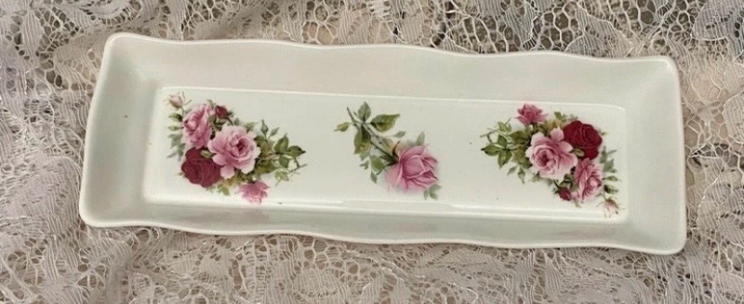 Vintage floral macdonald trinket plate