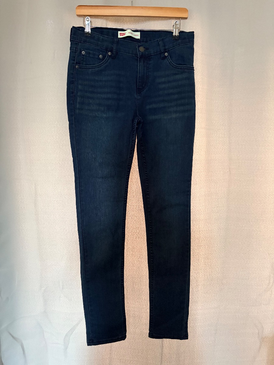 Levi's Skinny Taper Jeans Dark Blue Indigo W30 L30 (Size 16A / 176cm)