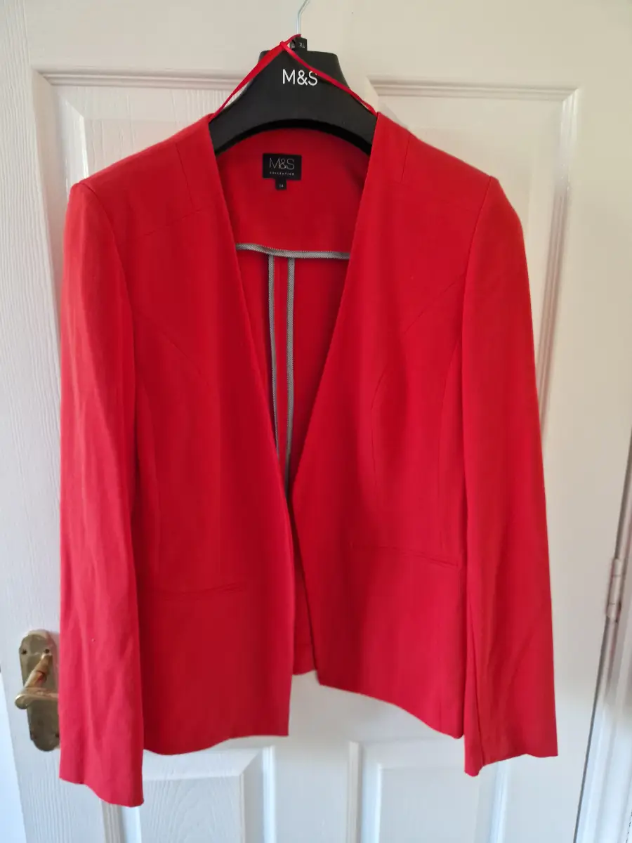 Marks & spencer red blazer size 14