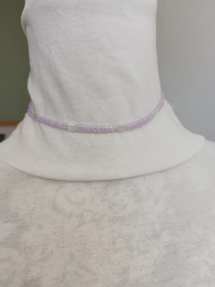 Double layers lilac necklace
