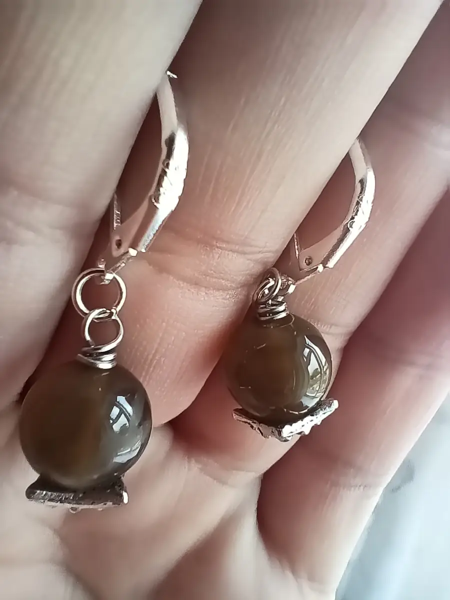 Carnelian agate eareings