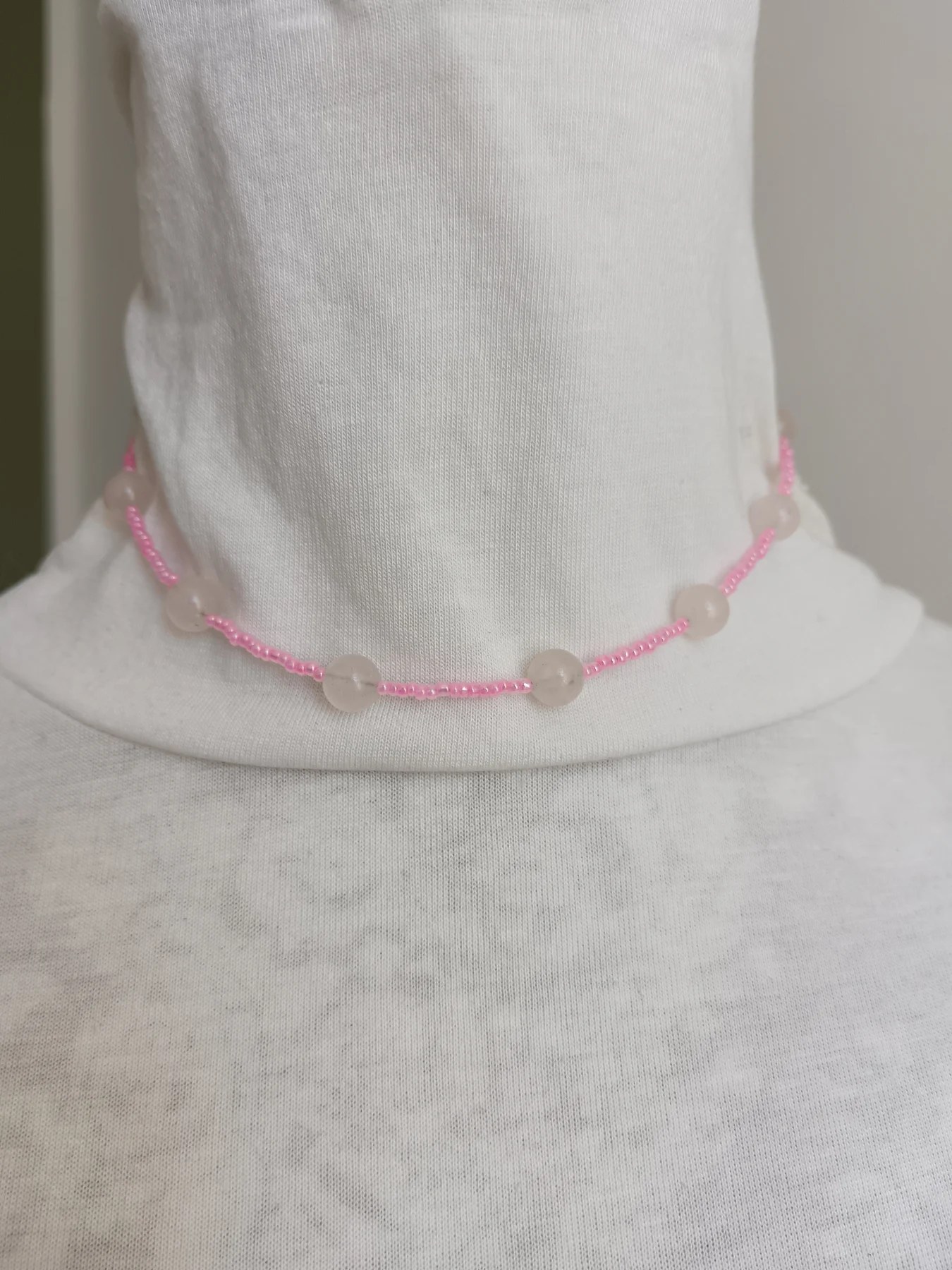 Rose quartz necklace