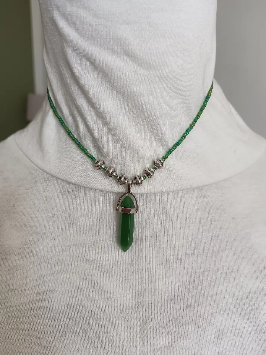 Green Gemstone Pendant Necklace