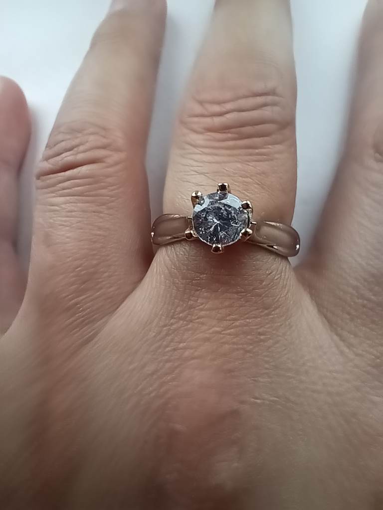Silver and gold ring