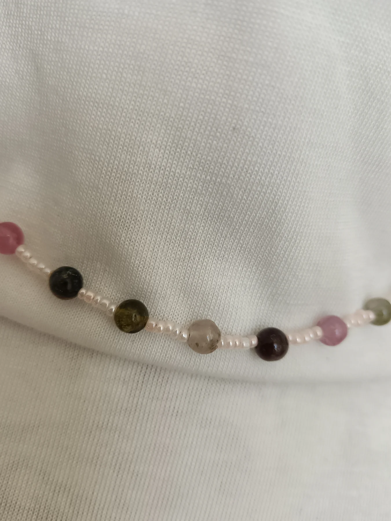 Rainbow tourmaline necklace