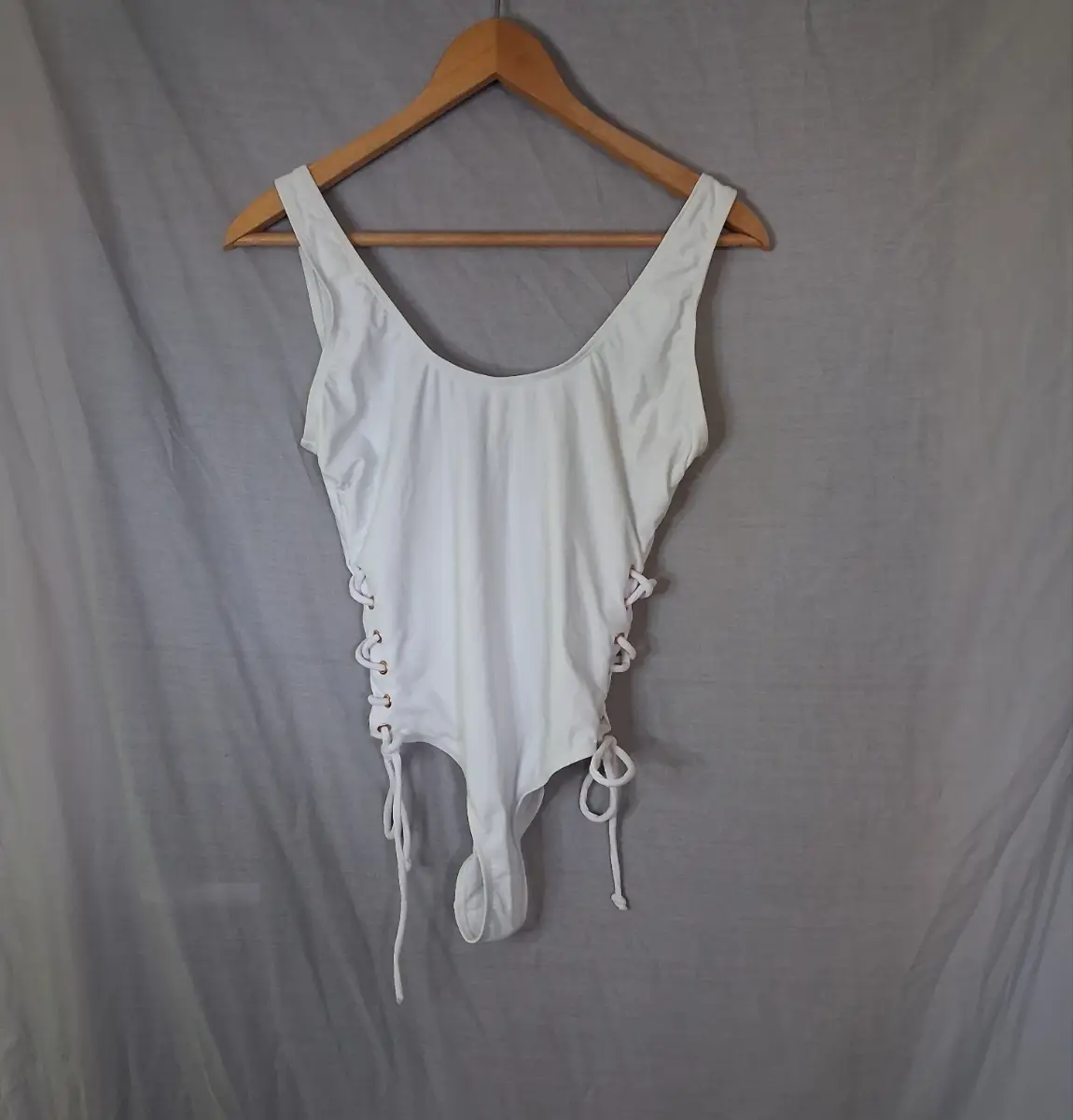 BNWT Atmosphere White Lace Up Side Swimsuit / Bodysuit (Size 8)Brand new with tags bright white one-