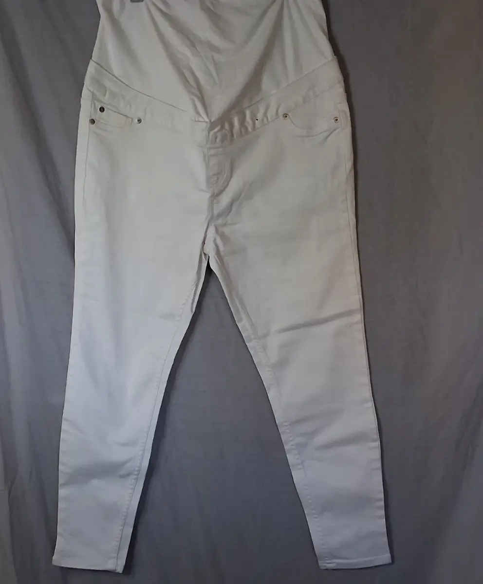 ​New Look Maternity Emilee White Over Bump Jeggings UK 16 BNWT