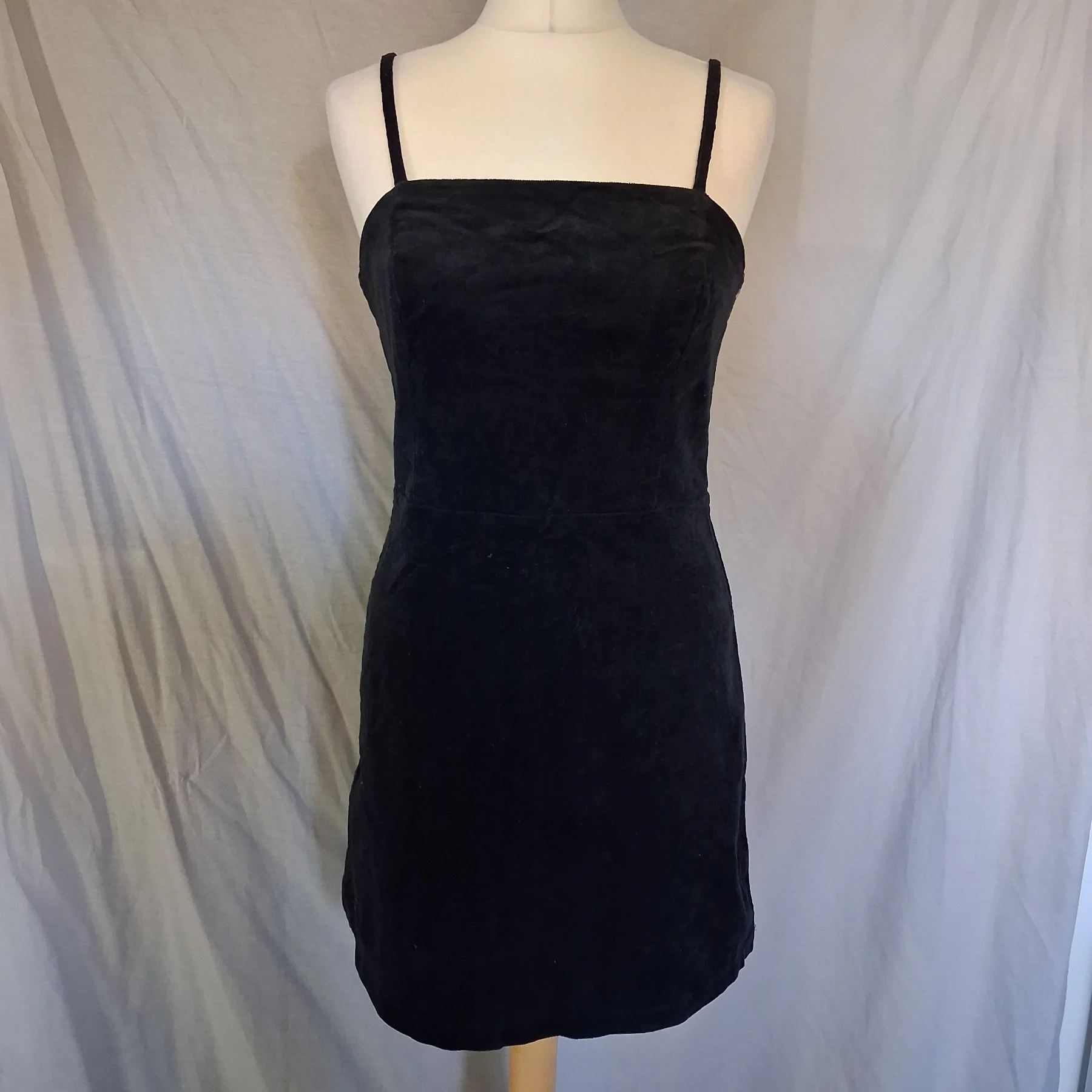 New Look Black Cord Mini Dress UK 12