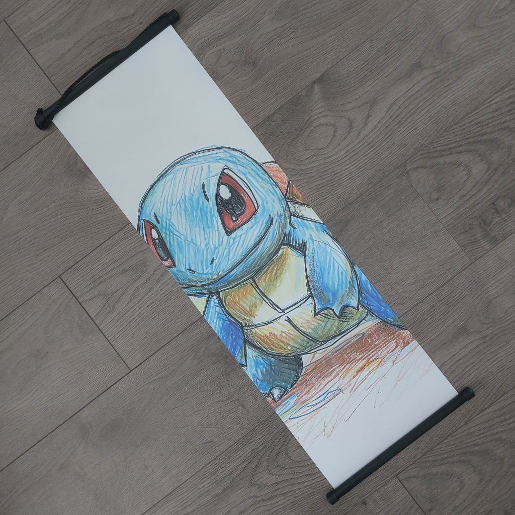 Pokemon Squirtle Hanging Wall Art/Scroll Poster - 750x250mm
