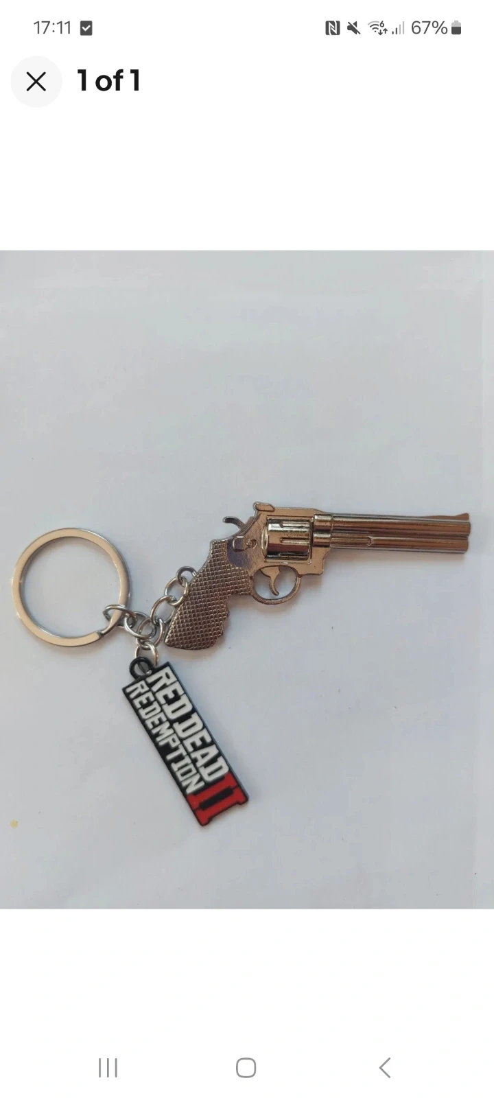 Red Dead Redemption 2 Metal Keyring/bag charm - chrome