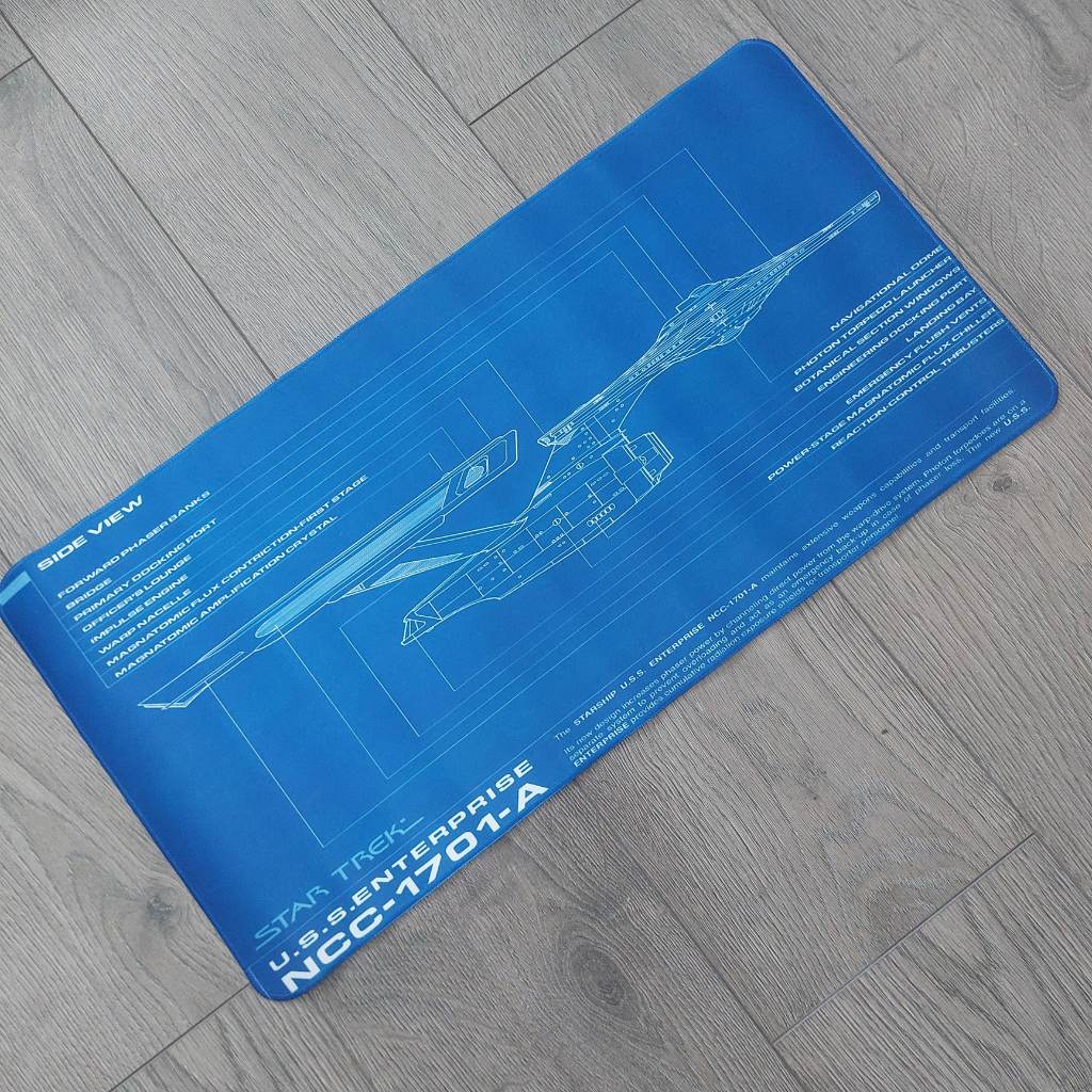 Star Trek Enterprise Blueprint Mouse/Desk/Play Mat 600x300mm
