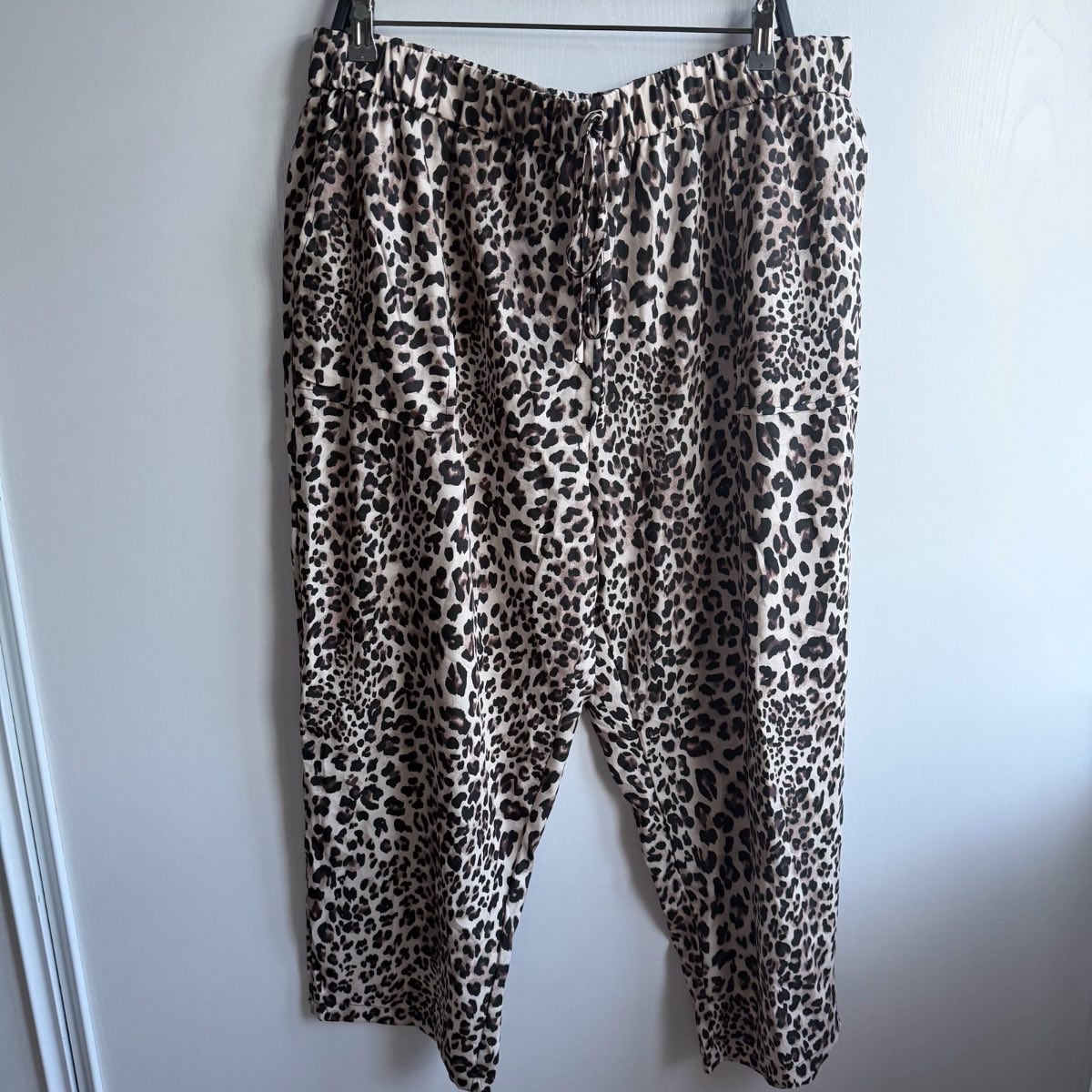 Unbranded Leopard Print Wide Leg Trousers Size 3XL Immaculate Condition