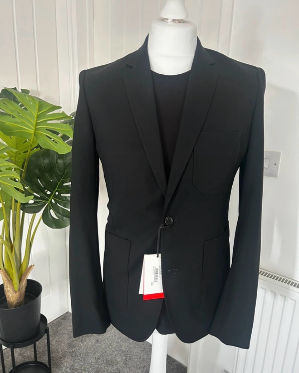 Paul Smith Black Summer Blazer - Size 38R - Patch Pocket Wedding Office Party
