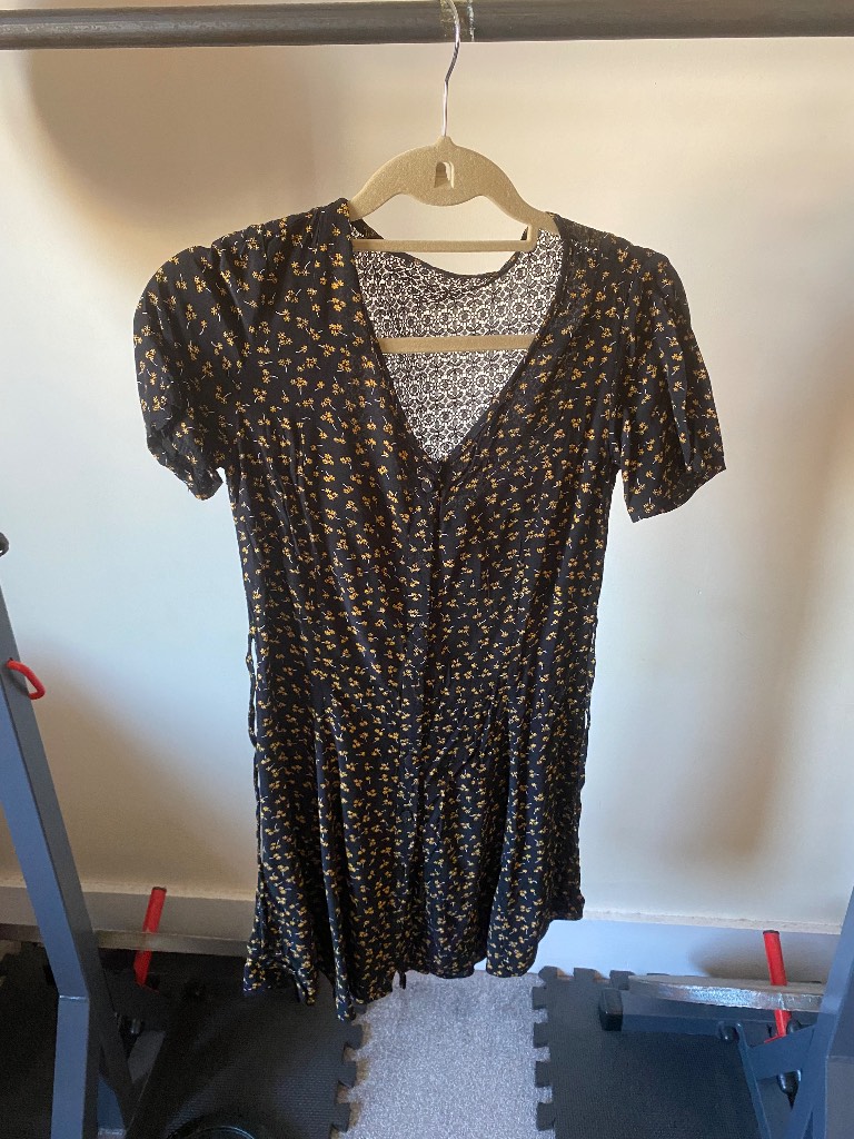 Summer mini dress in black size XS