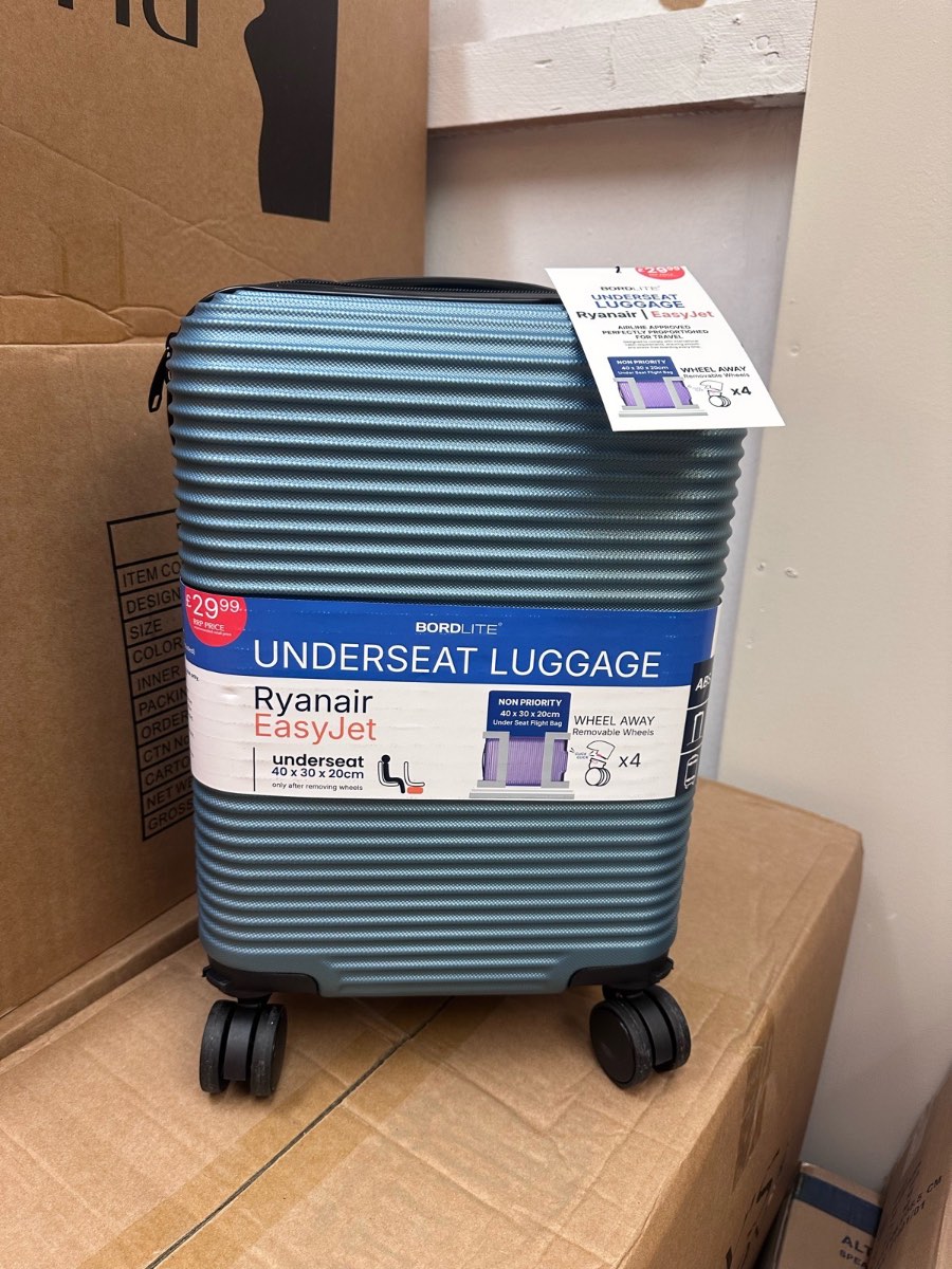 NEW Ryanair40X30X20CM Under SeatCabin Bag  Case Travel  Luggage 4 Wheel Suitcase Blue