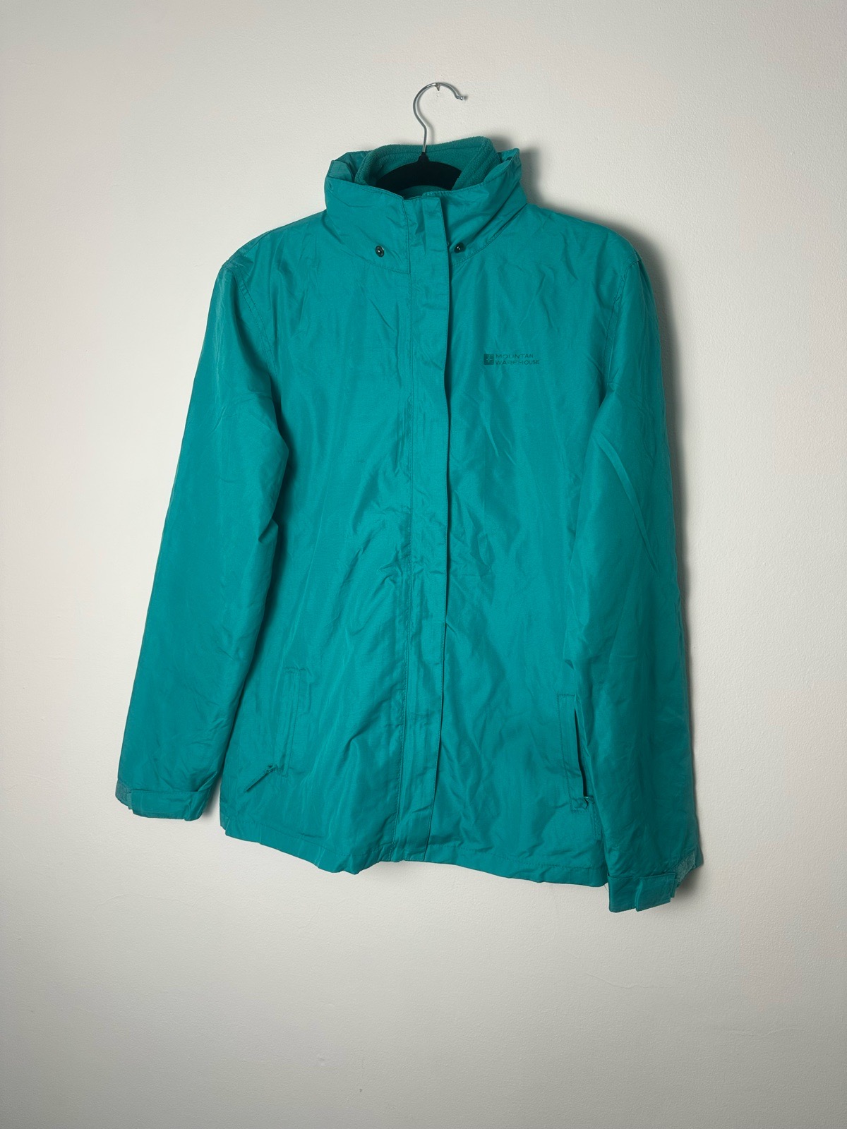 Mountain Warehouse Teal Waterproof Fleece-Lined Jacket – kids 13 adults 6