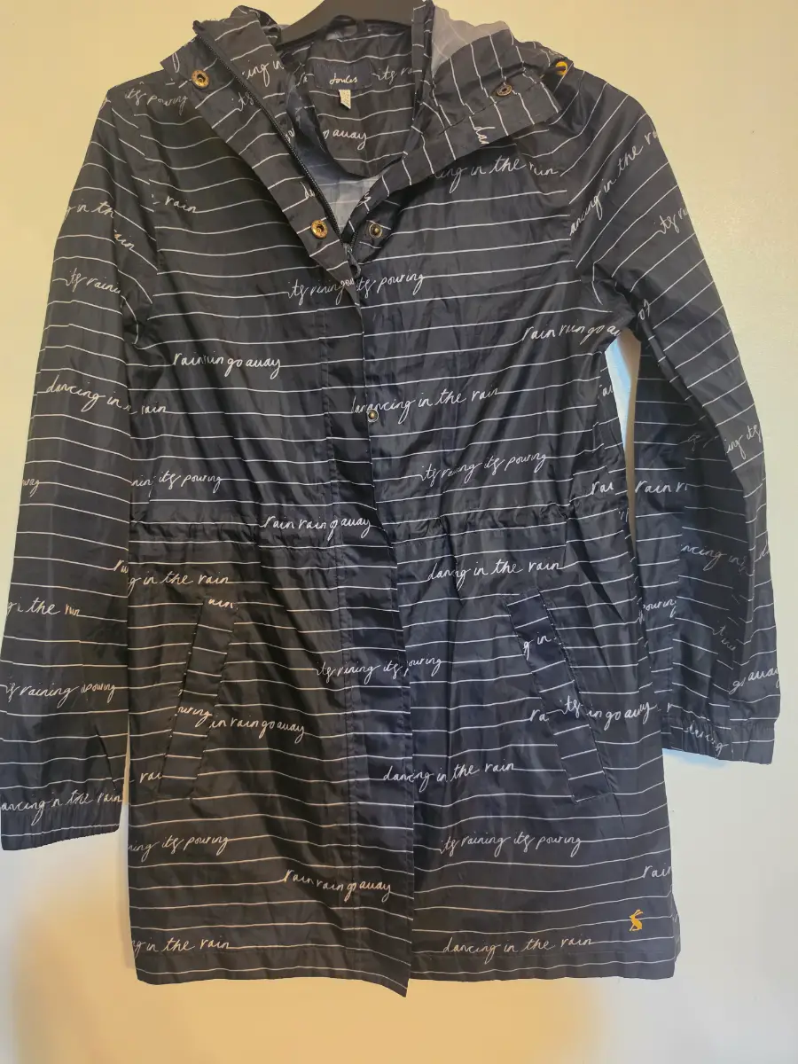 Joules navy raincoat size  6 -8
