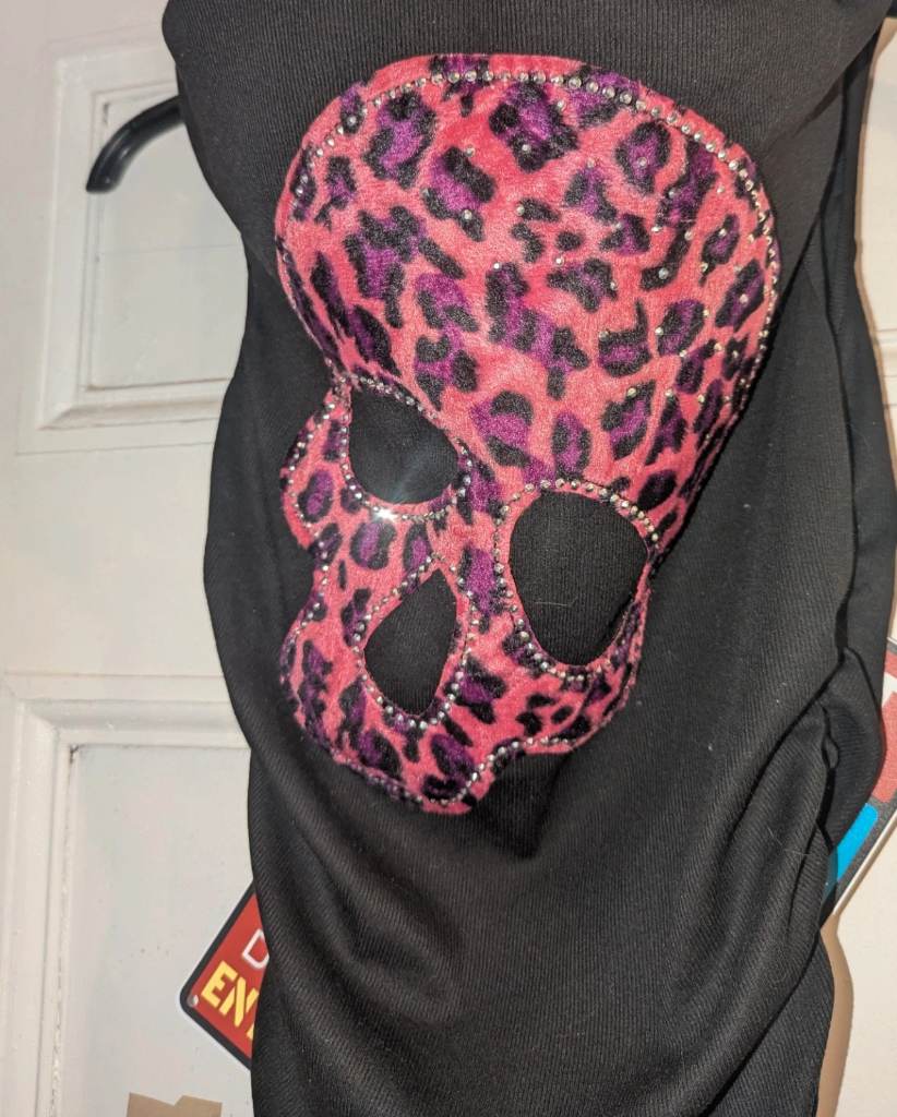Y2k skull style vest top size l new and tagged