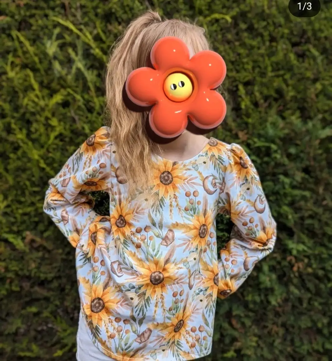 Beautiful handmade sunflower blouse aged 8-9 years
