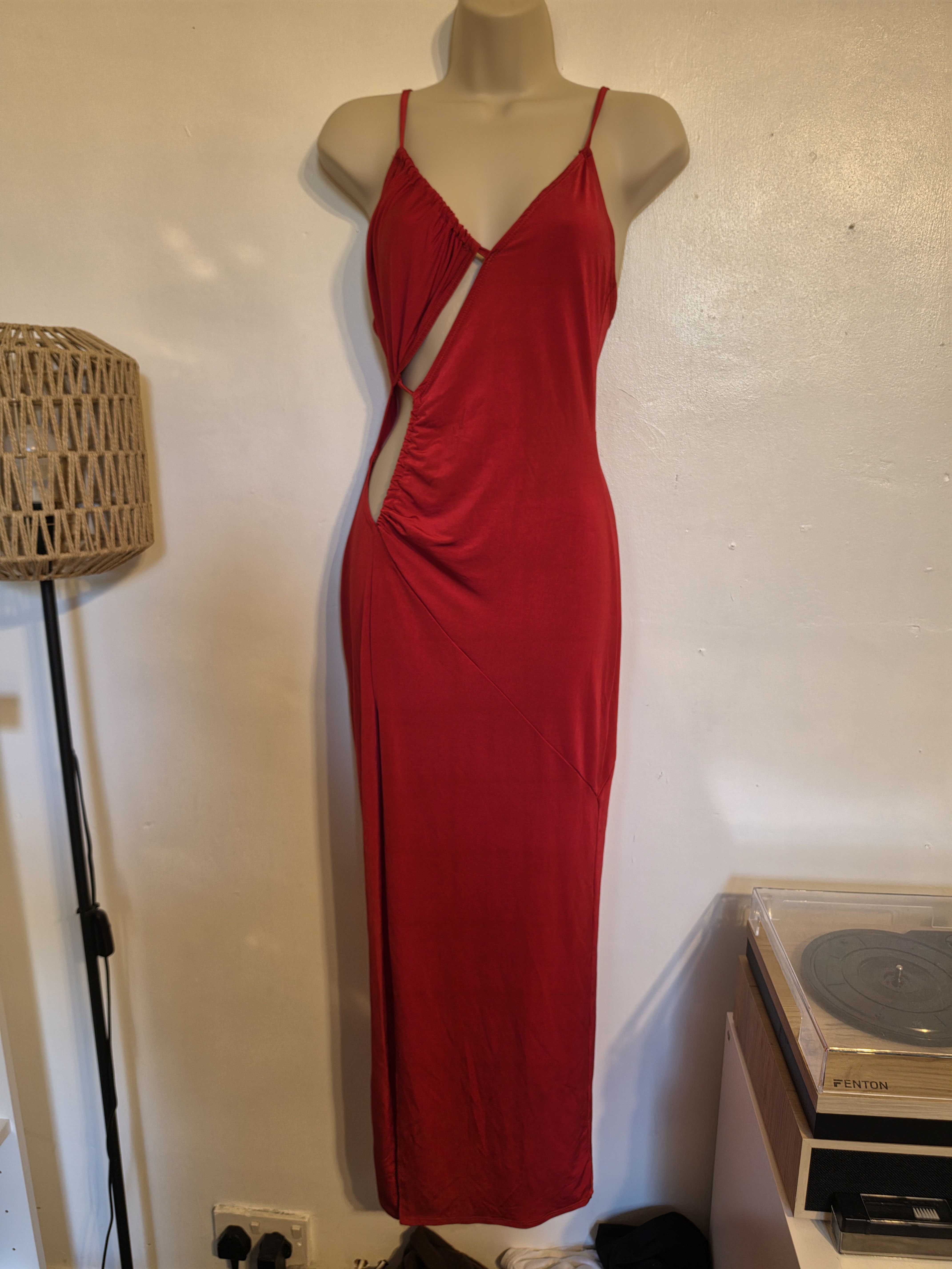 Red long dress size 10 new without tags
